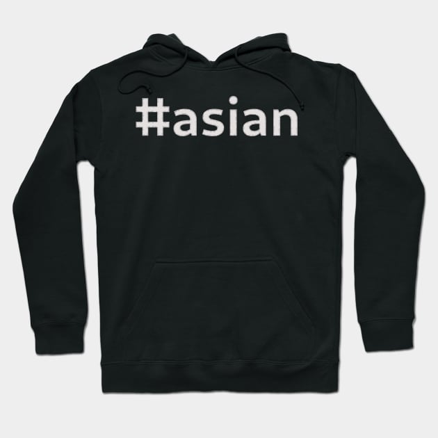 #asian - white on black Hoodie by SolarCross